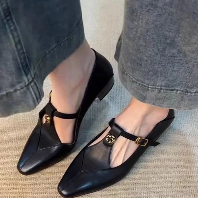 GRACE | T-STRAP VINTAGE LOAFERS