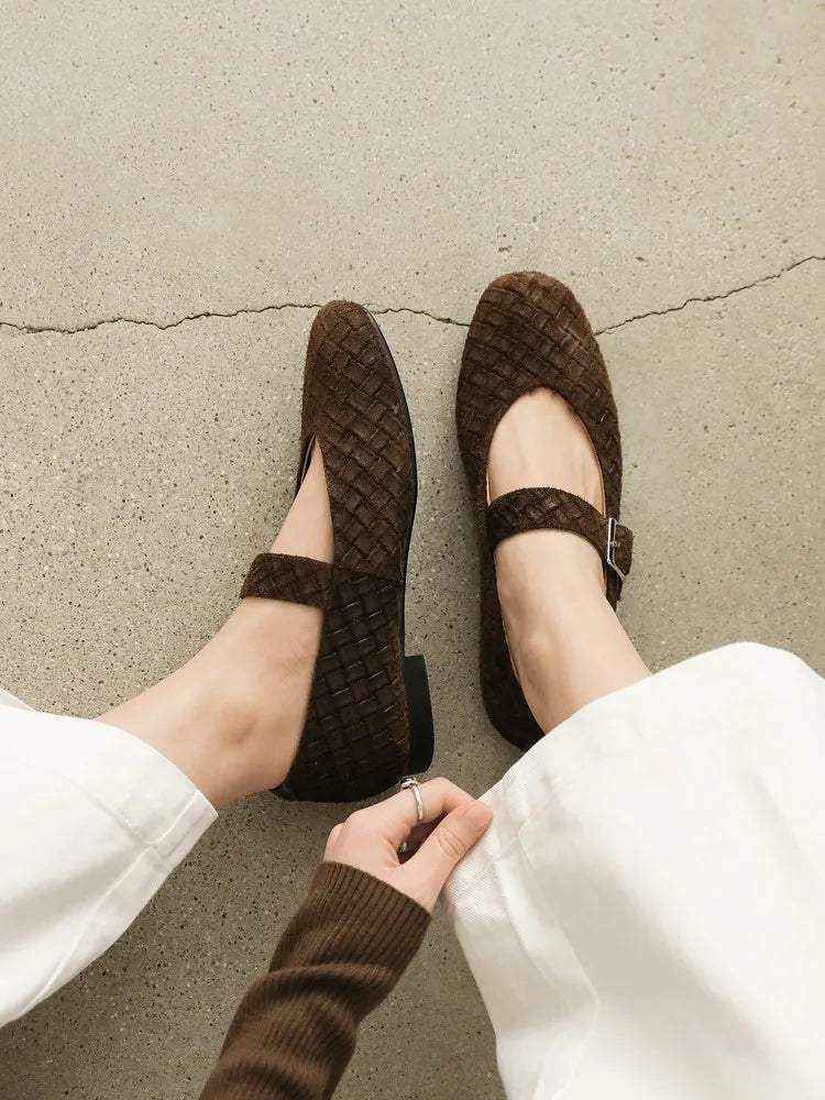 CHARLOTTE | QUILTED DIAMOND MARY JANE FLATS