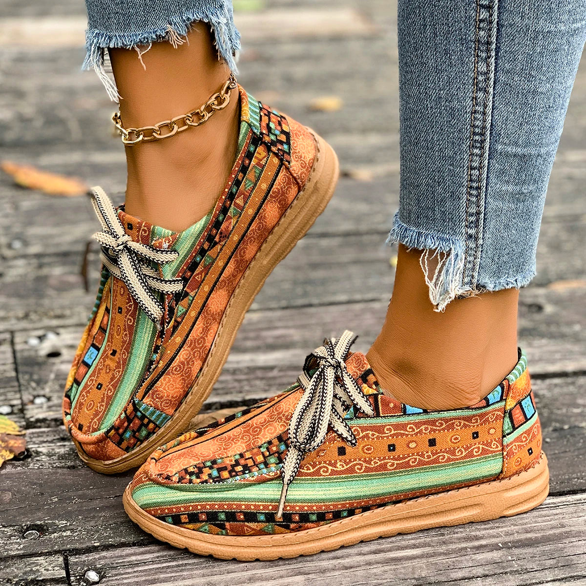 Olivia | Orthopedic Patterned Sneakers