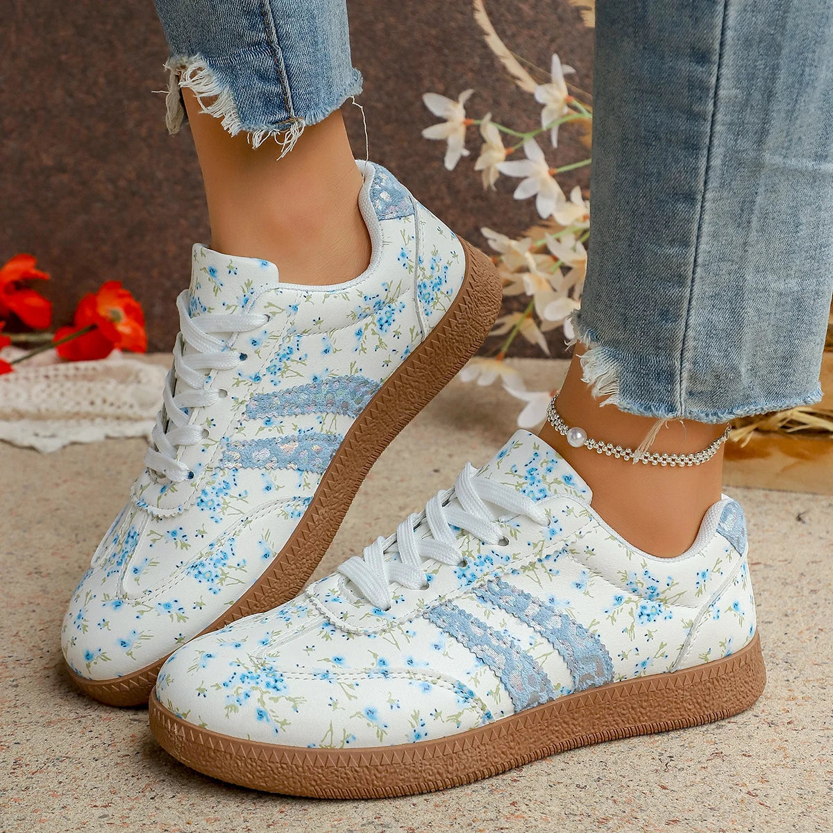 Evie | Lightweight Floral Breathable Shoes