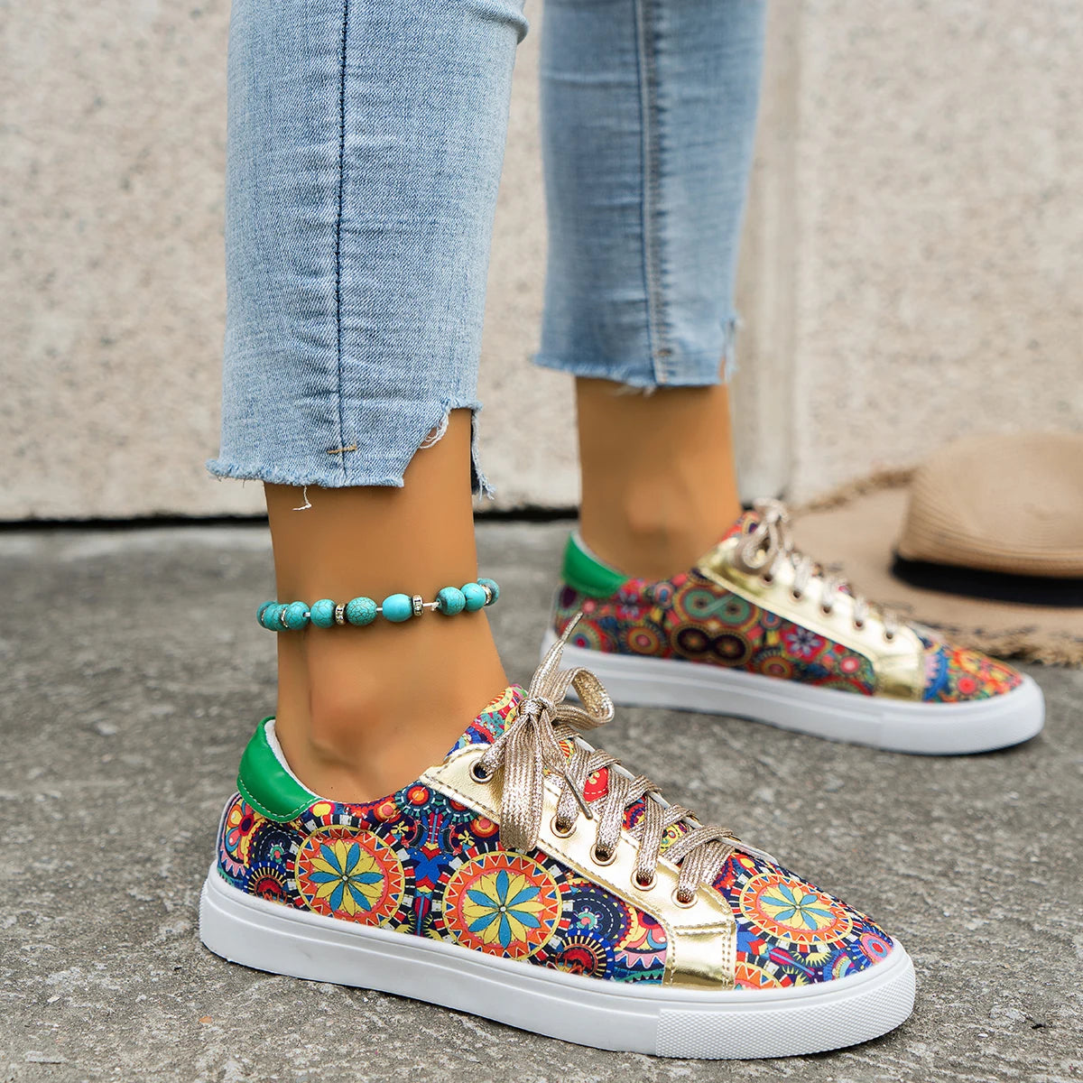 Iris | Printed Low-Cut Sneakers