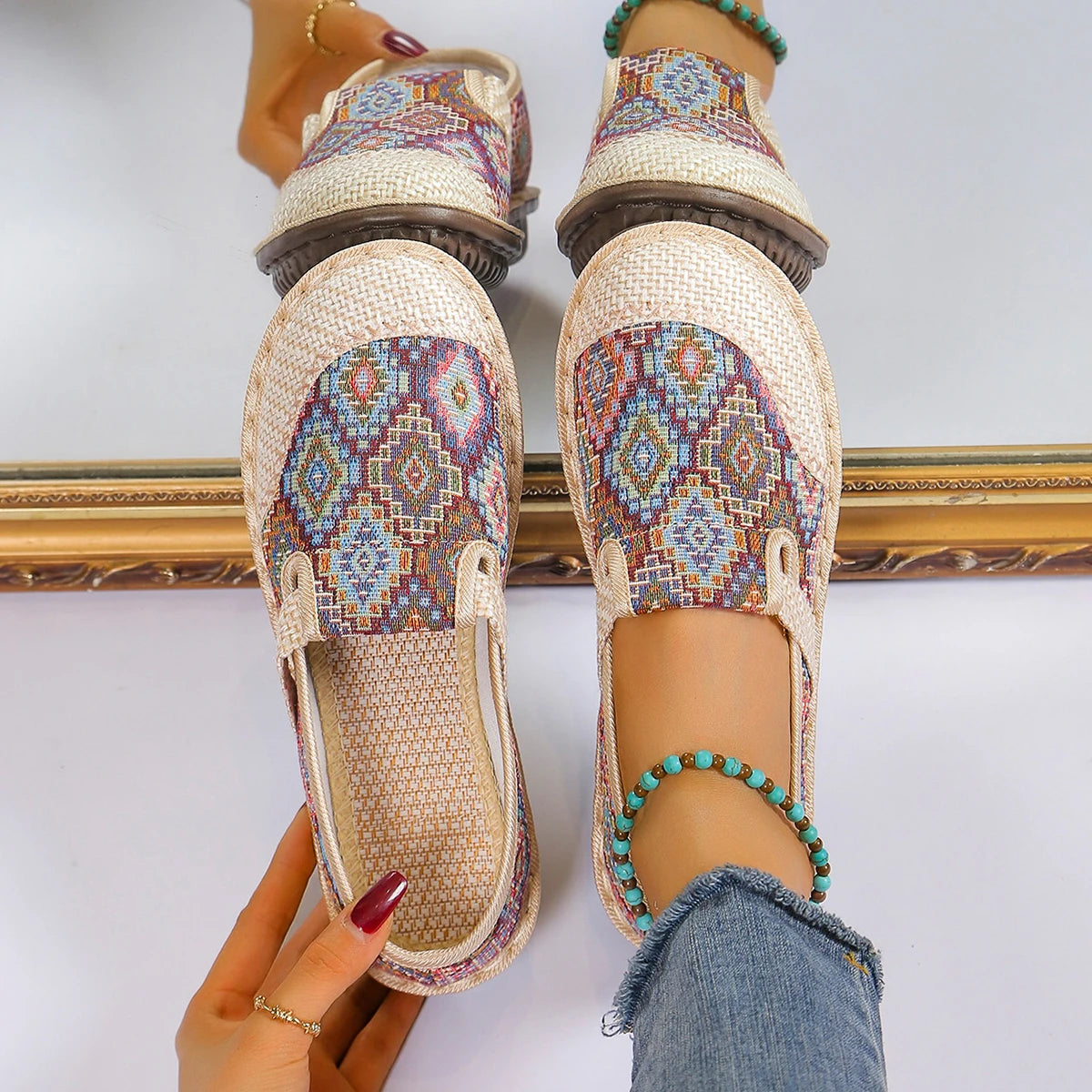 Lorna | Lightweight Boho Walking Sneakers