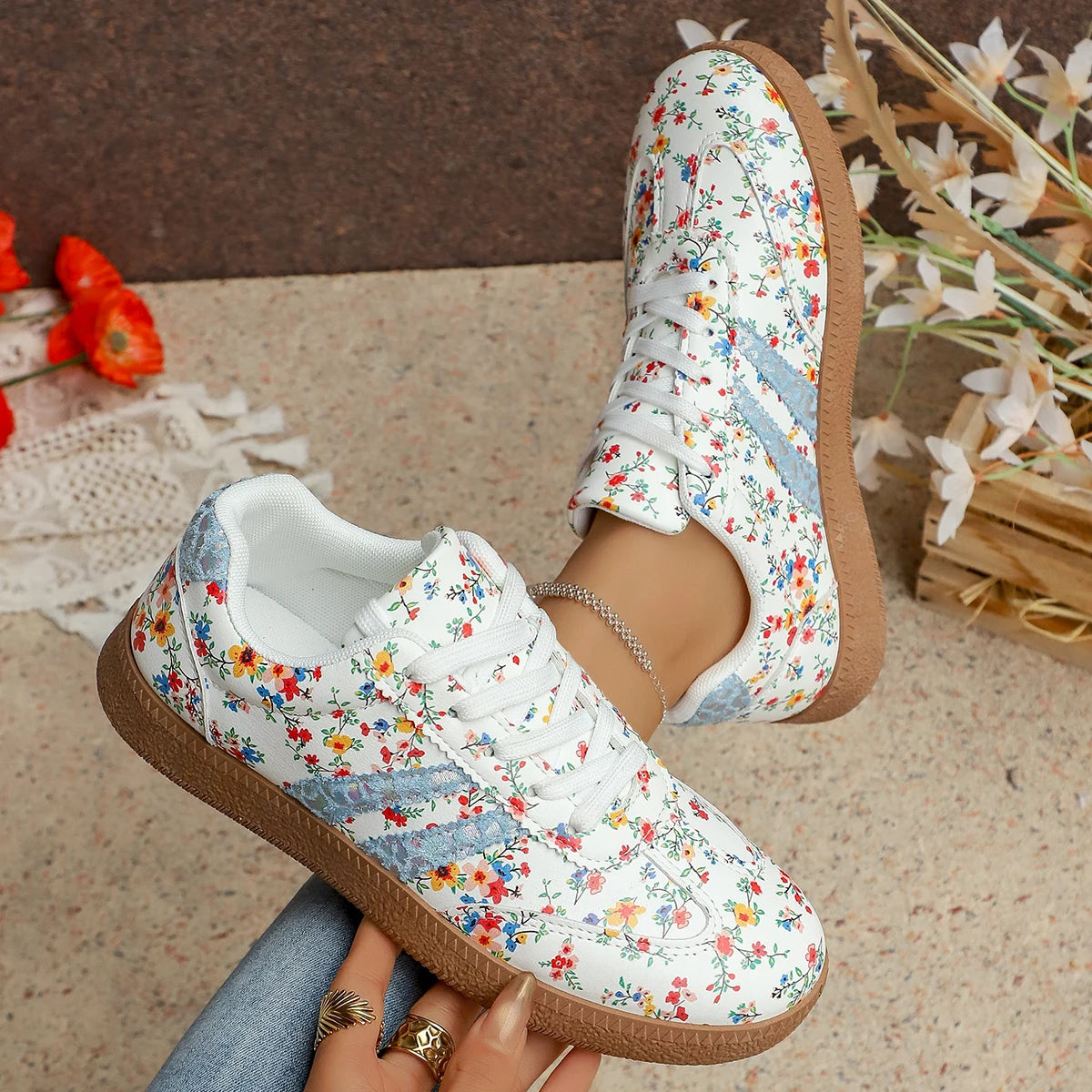 Evie | Lightweight Floral Breathable Shoes