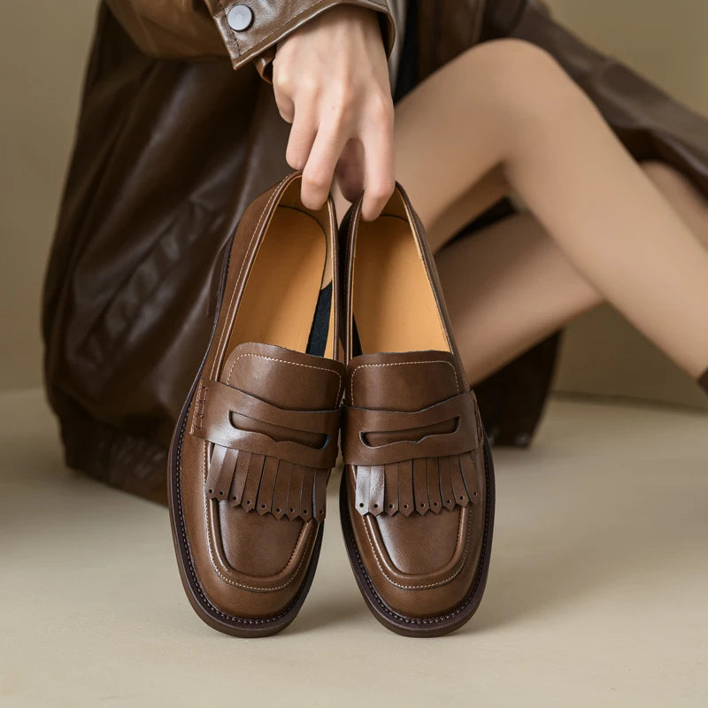 EVELYN | PATENT LEATHER TASSEL LOAFERS