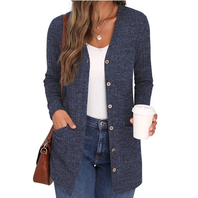 Gabriella | Women's Relaxed Button-Up Pocket Cardigan