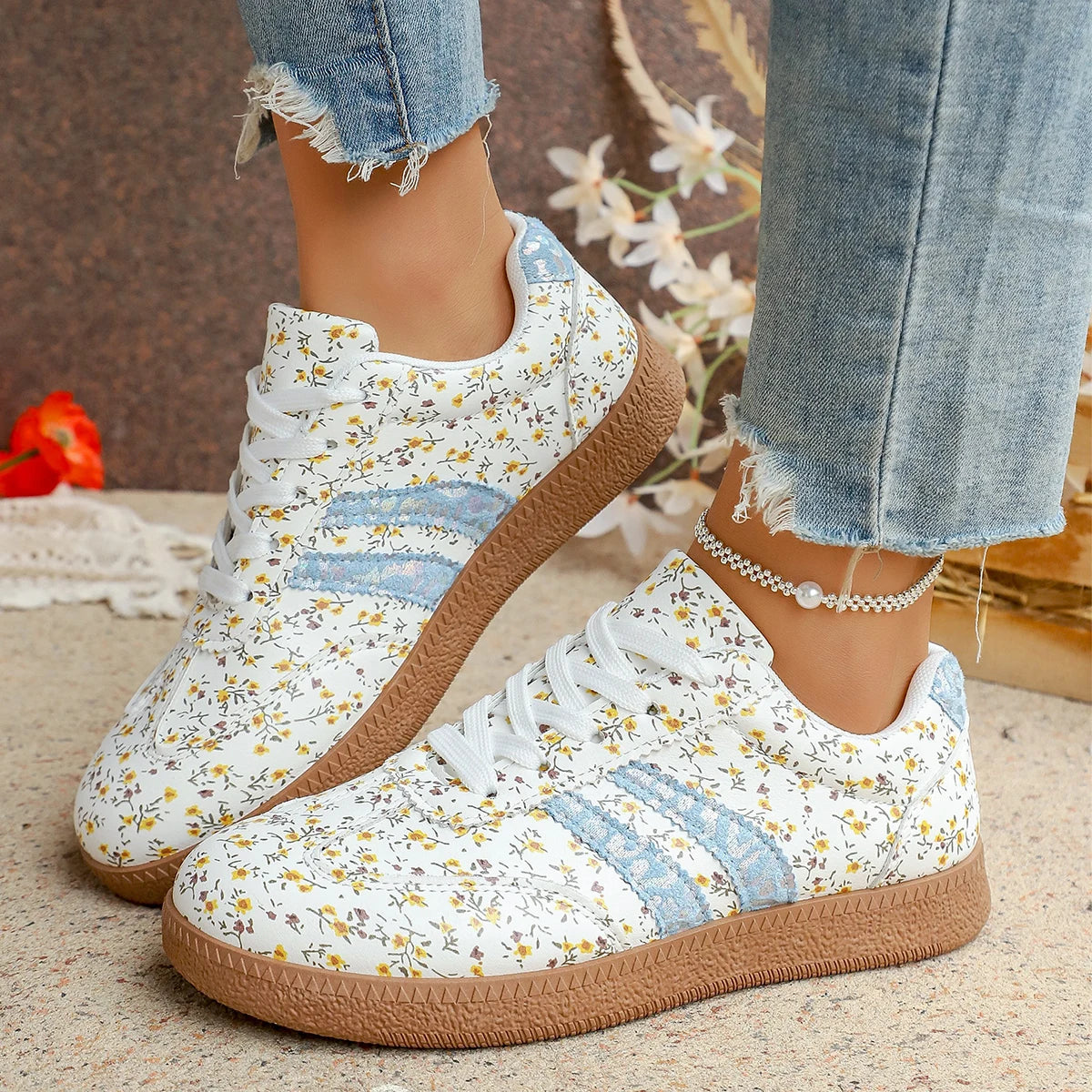 Evie | Lightweight Floral Breathable Shoes