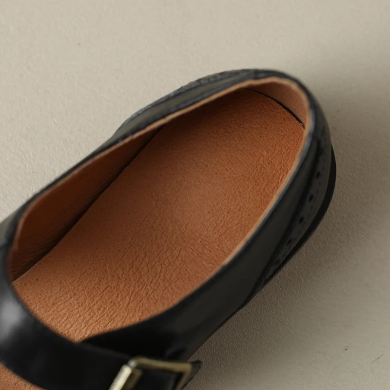 ARABELLA | GENUINE LEATHER LOW-HEEL SHOES