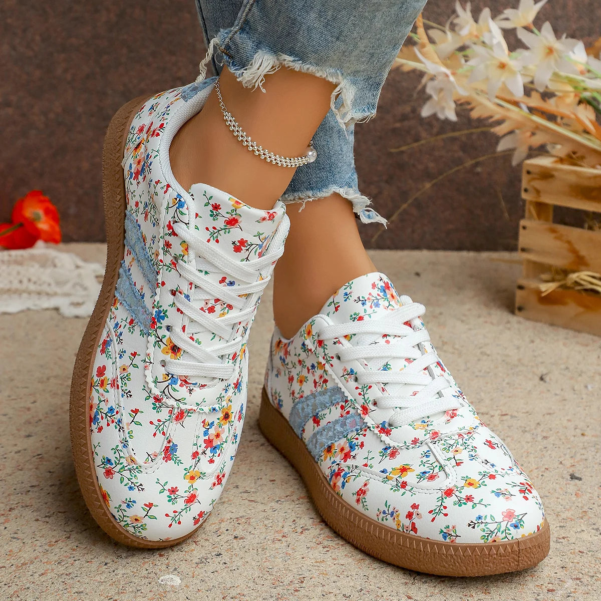 Evie | Lightweight Floral Breathable Shoes