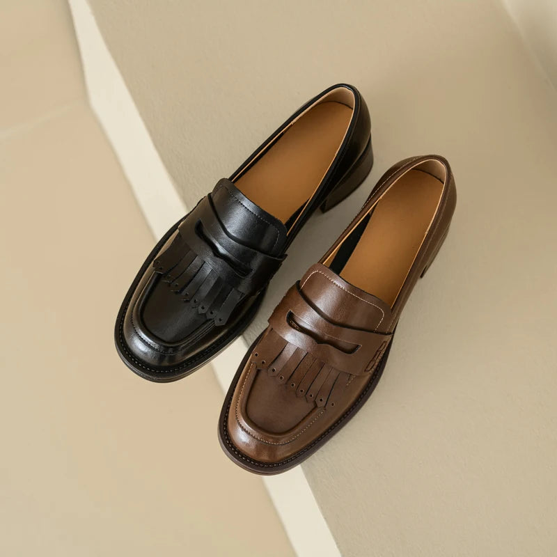 EVELYN | PATENT LEATHER TASSEL LOAFERS