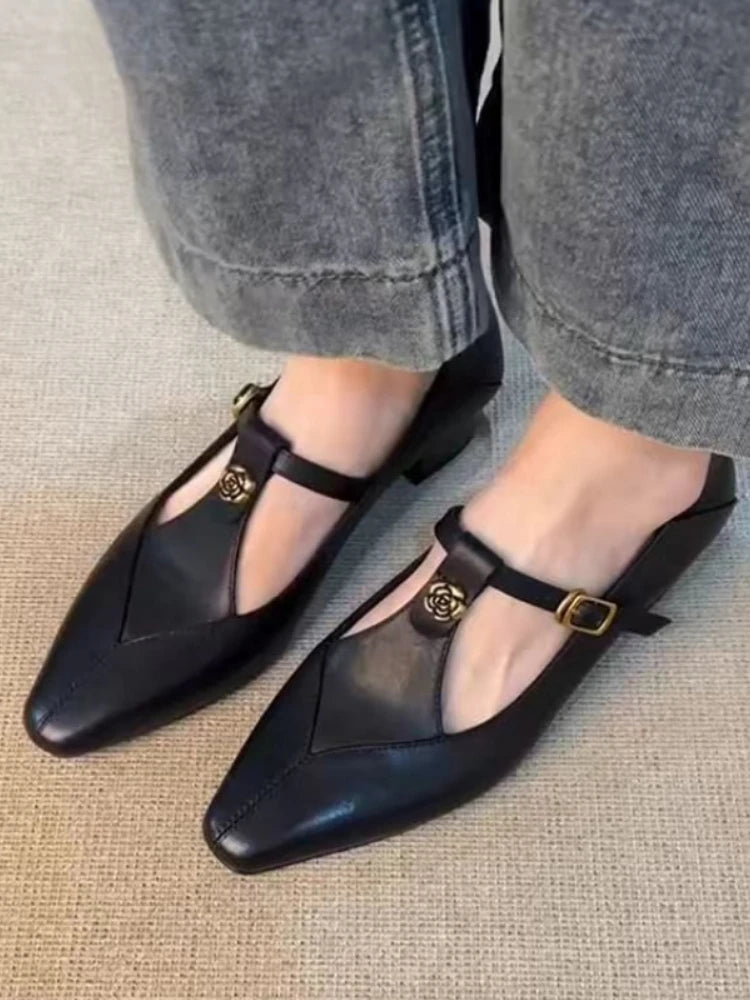 GRACE | T-STRAP VINTAGE LOAFERS