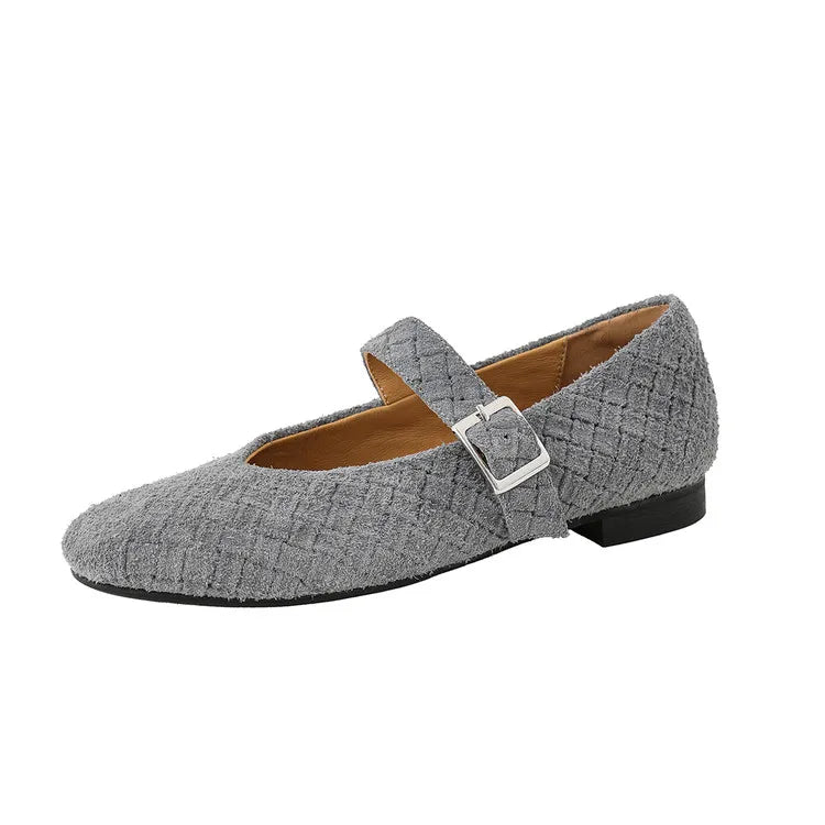 CHARLOTTE | QUILTED DIAMOND MARY JANE FLATS