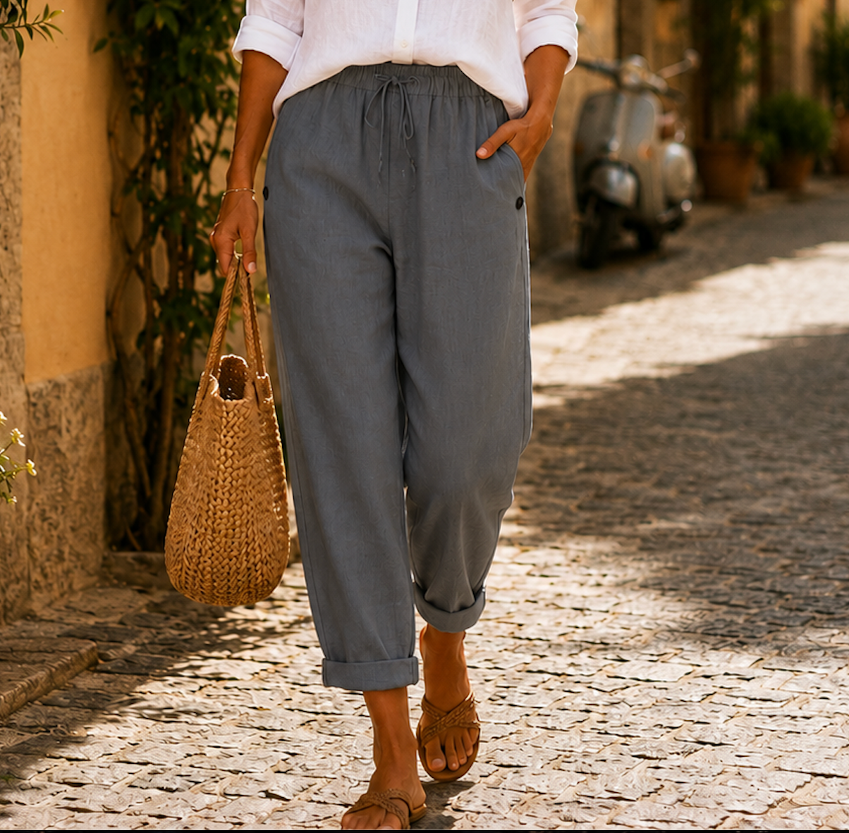 Evie | Lightweight Linen Trousers