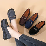 ELIZA | WOMEN'S LIGHTWEIGHT PLATFORM LOAFERS WITH METAL BUCKLE