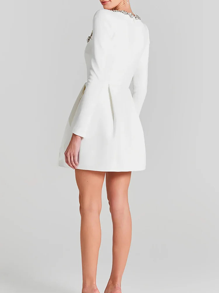 Evelyn | Elegant Velvet Long-Sleeve Dress
