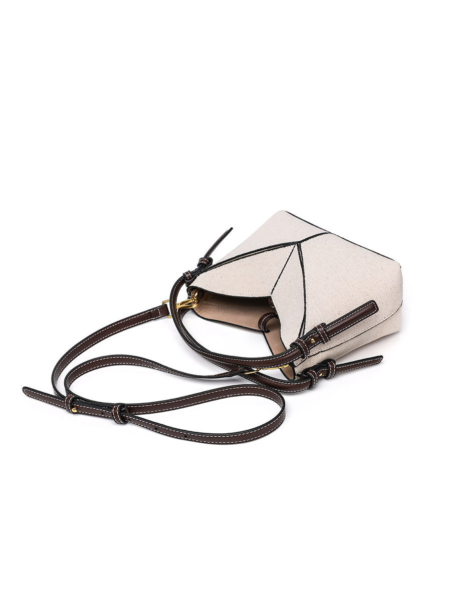 Women's Crossbody Canvas Wallet With Gold Zipper MDA0464H9I