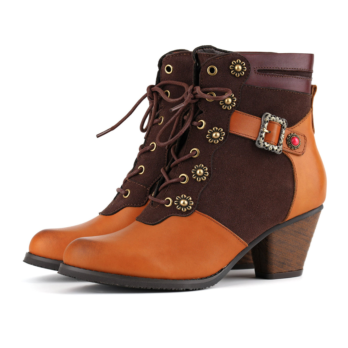 FLORAL SCALLOP VINTAGE BOOTS