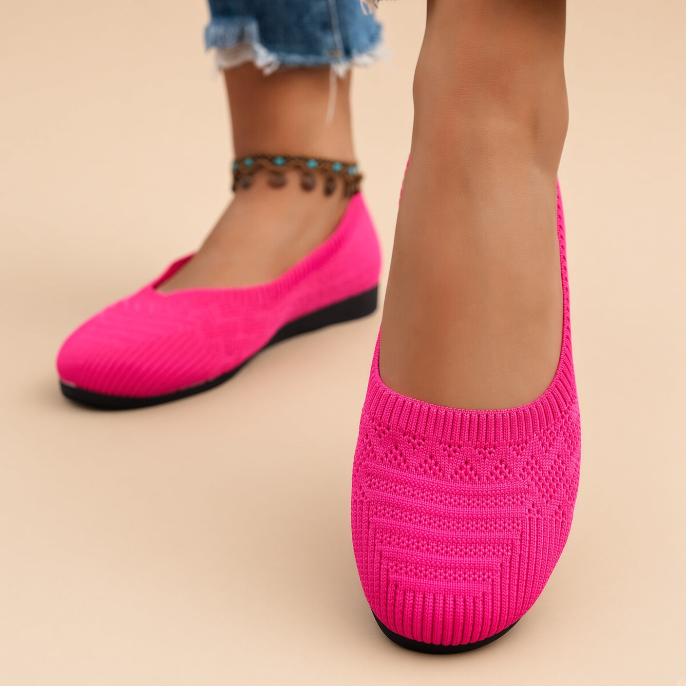 Lisa | Breathable Knitted Slip-On Walking Shoes
