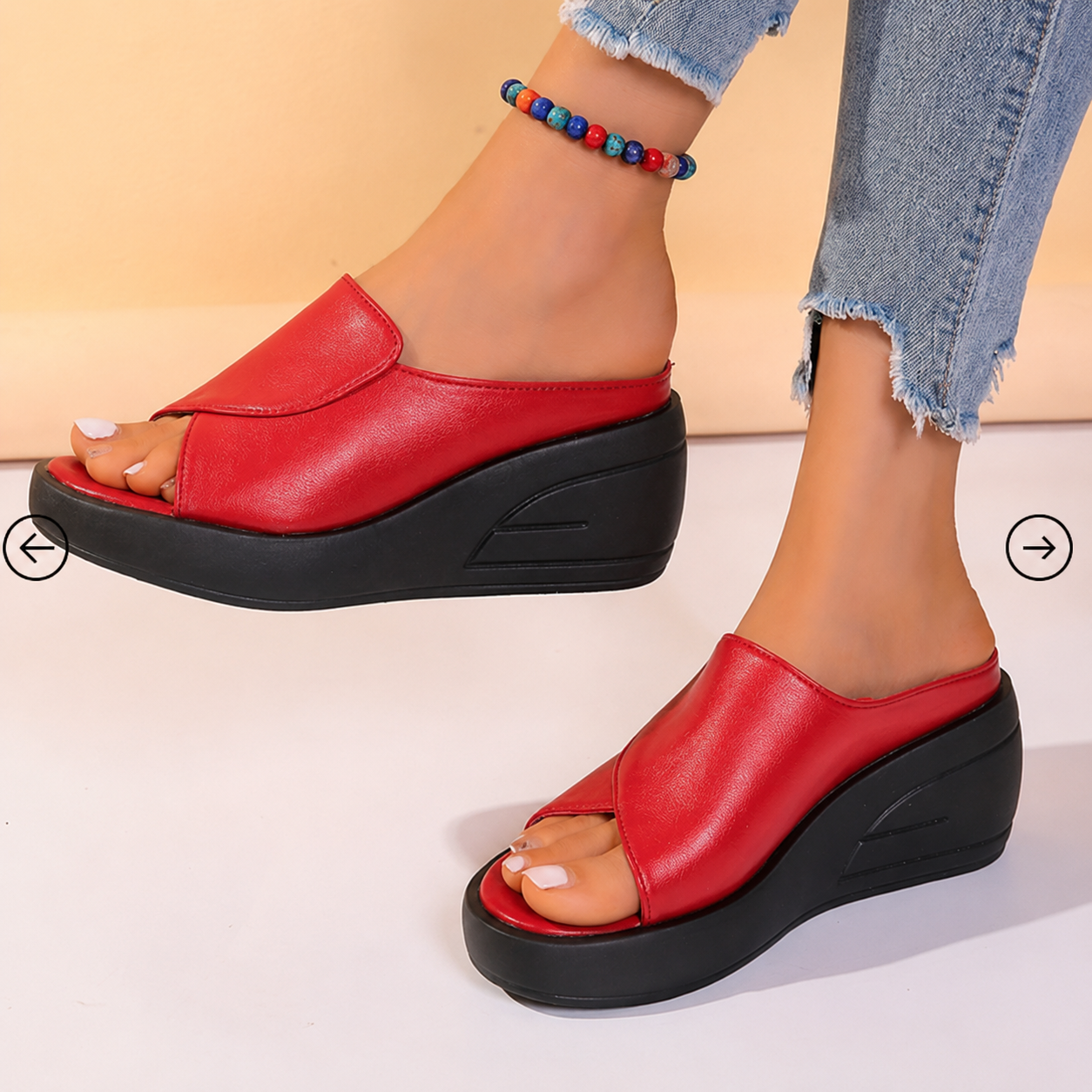Lydia | Supportive Slip-On Wedge Sandals