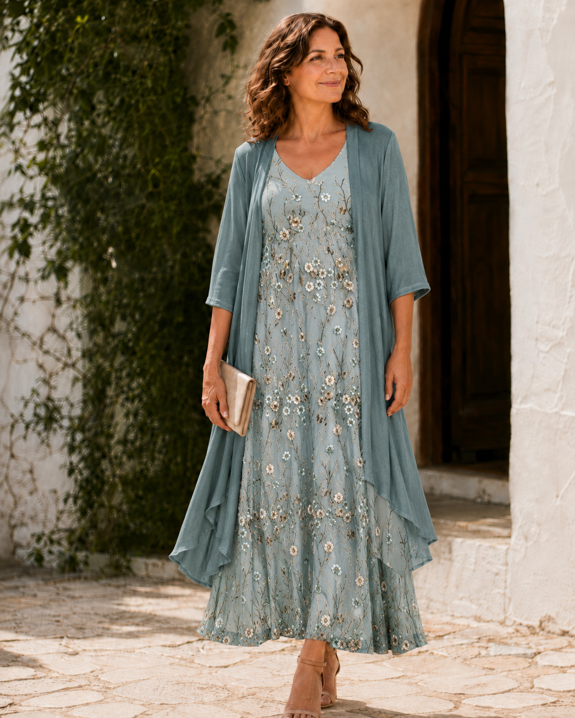 Genevieve | Floral Embellished Two-Piece Set