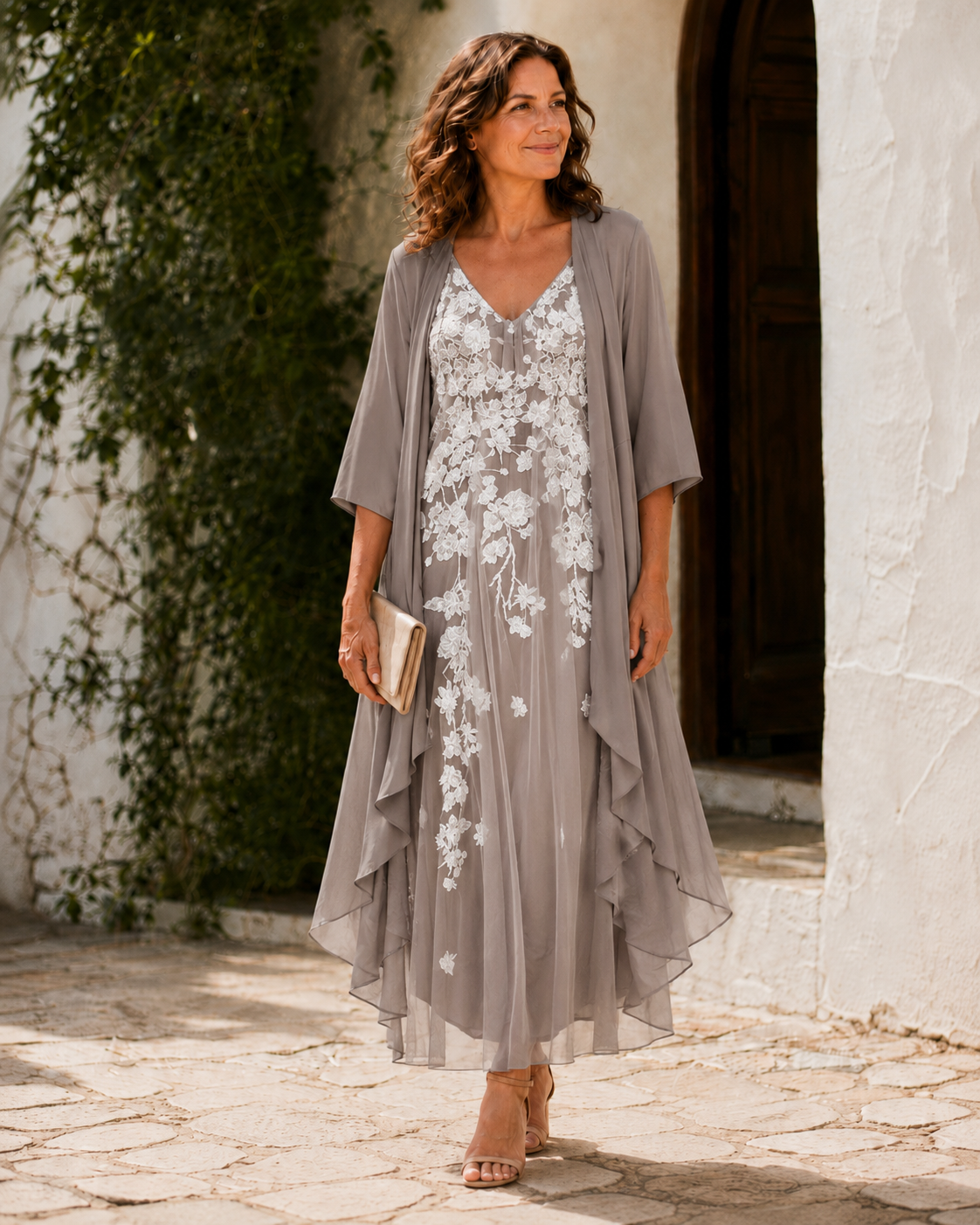 Genevieve | Floral Embellished Two-Piece Set