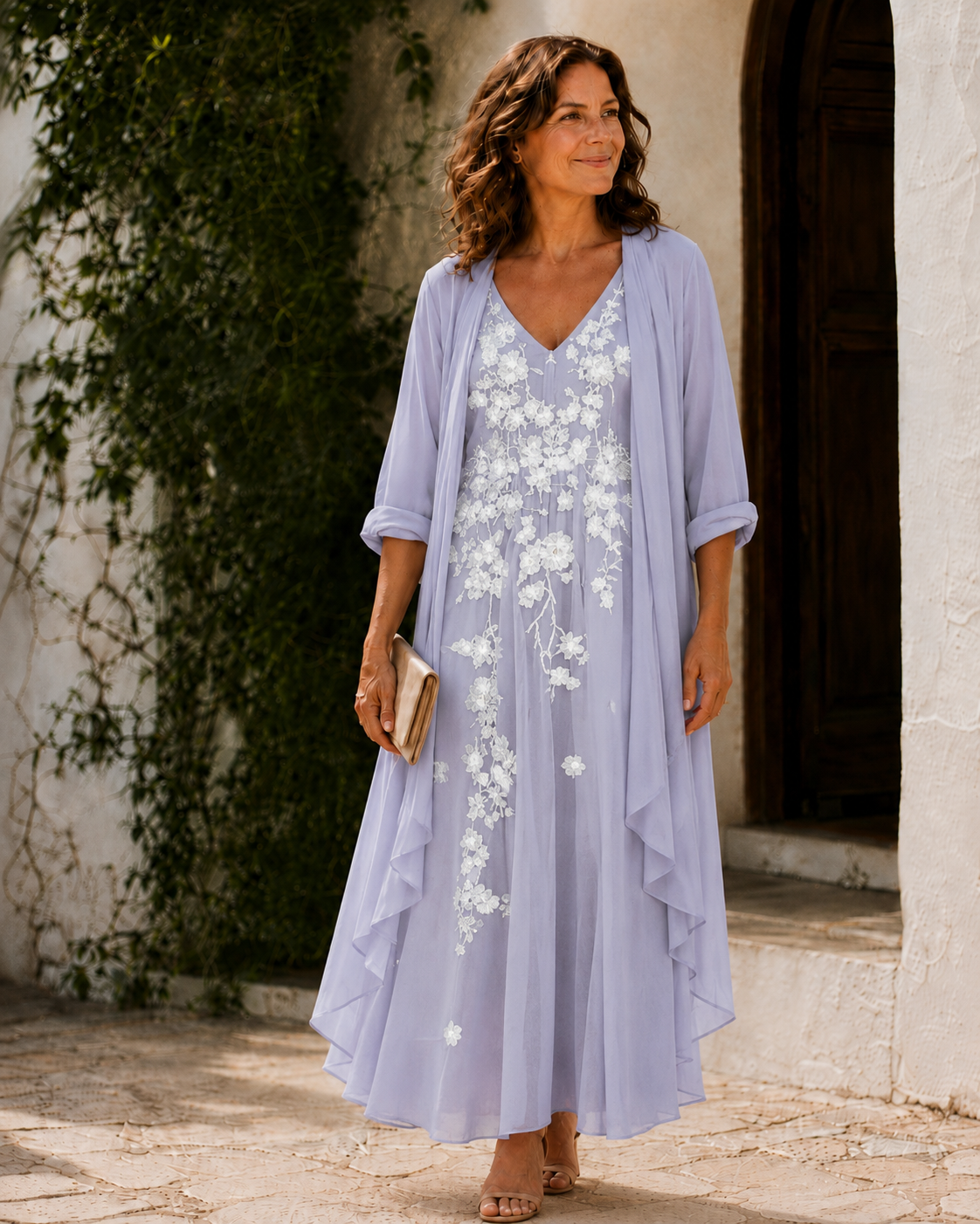 Genevieve | Floral Embellished Two-Piece Set