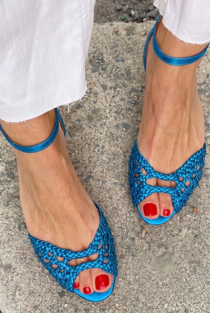 Mila | Gold Braided Sandals