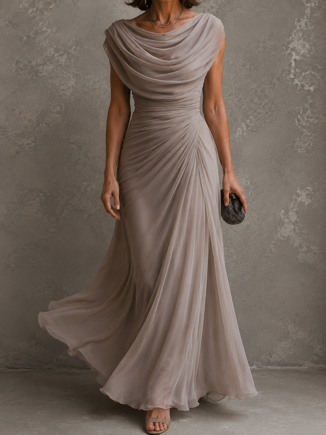 Luna | Elegant Ruched Maxi Dress
