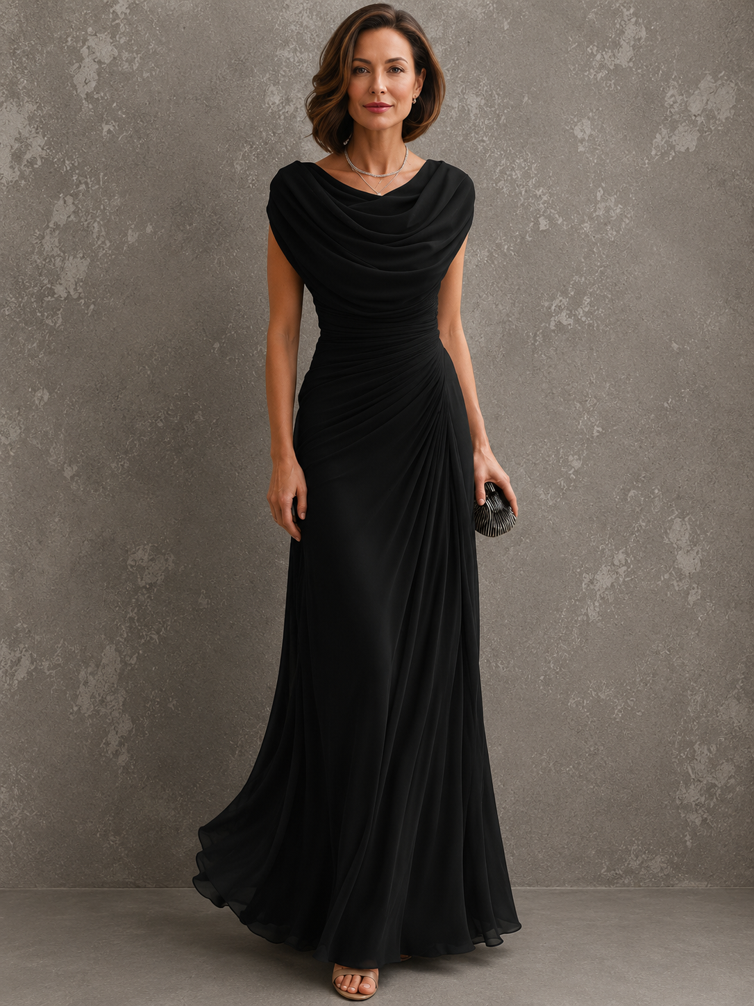 Luna | Elegant Ruched Maxi Dress