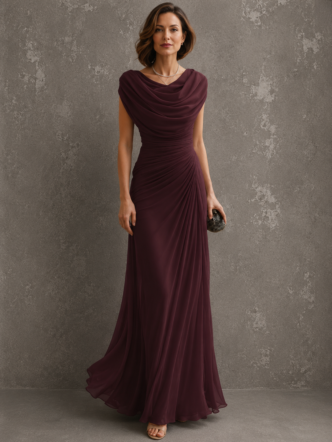 Luna | Elegant Ruched Maxi Dress