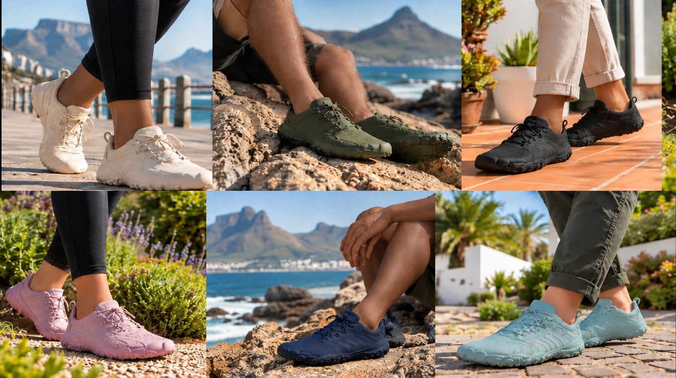 People wearing Lurevela barefoot shoes outdoors