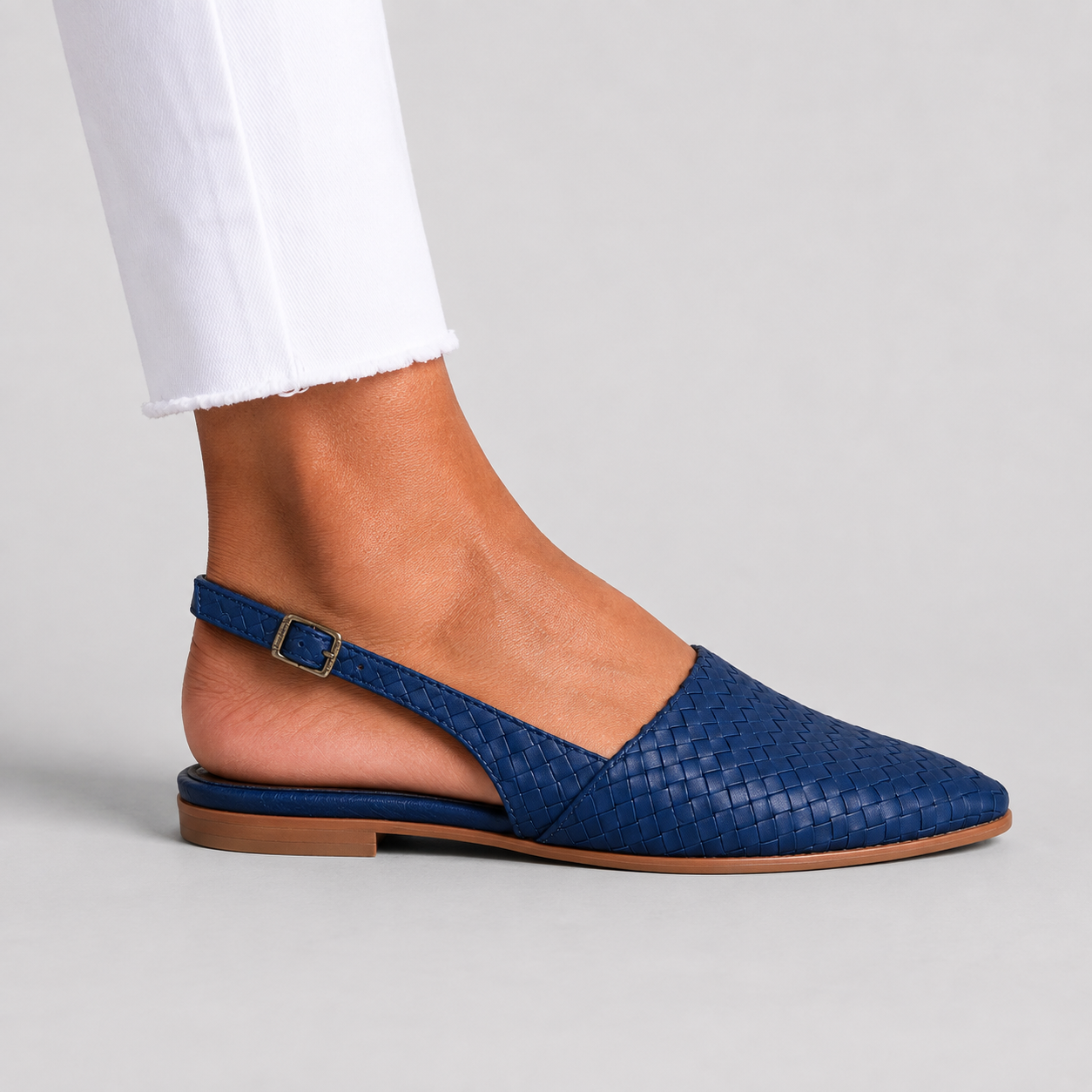 Keira | Woven Slingback Loafers