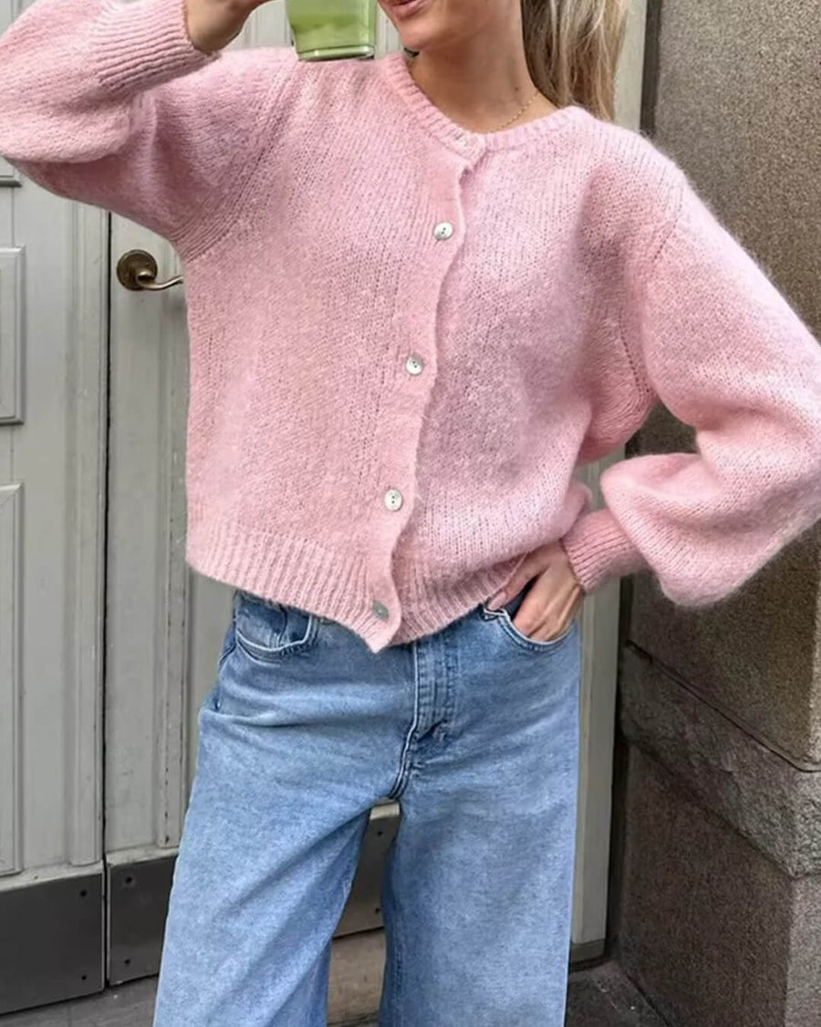 Alexa | Fuzzy Knit Cardigan
