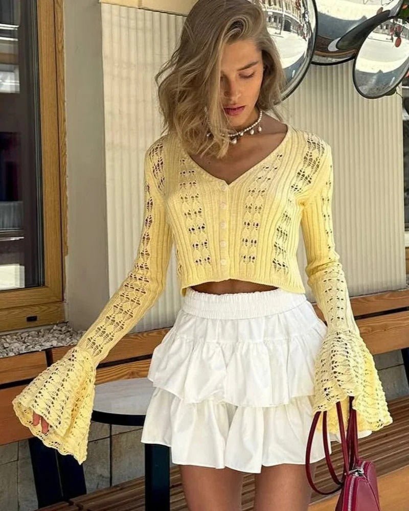 Savannah | Hollow Out Knitted Cardigan