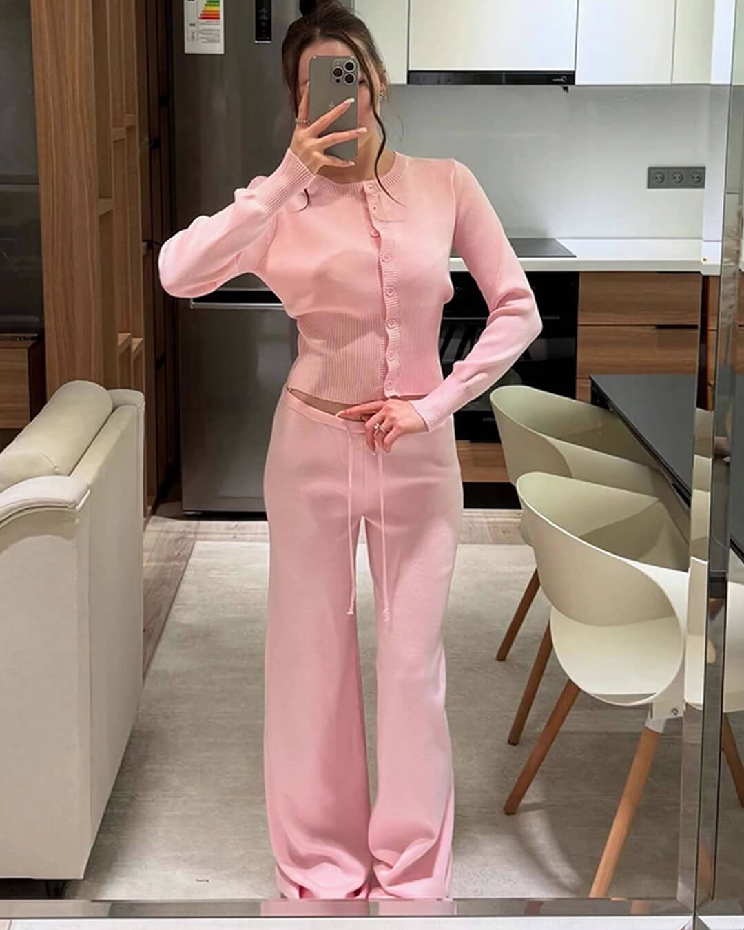 Tess Knitted Cardigan and Trousers Set