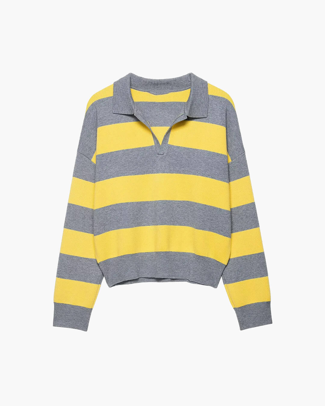 Hazel | Striped Knitted V-Neck Pullover
