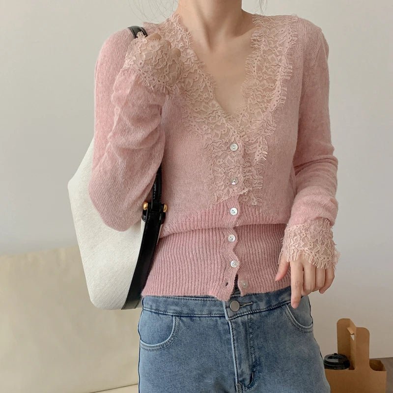 Alessia | Knitted Lace Cardigan