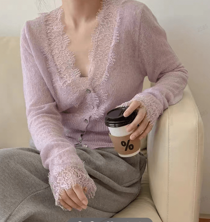 Alessia | Knitted Lace Cardigan