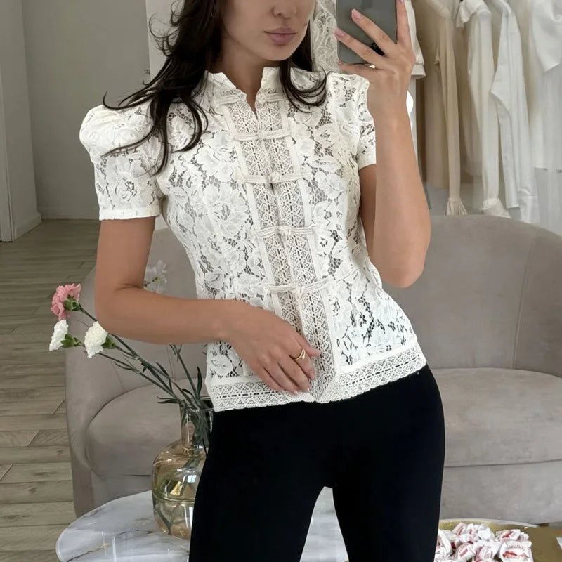 Louise | Lace Patchwork Cardigan