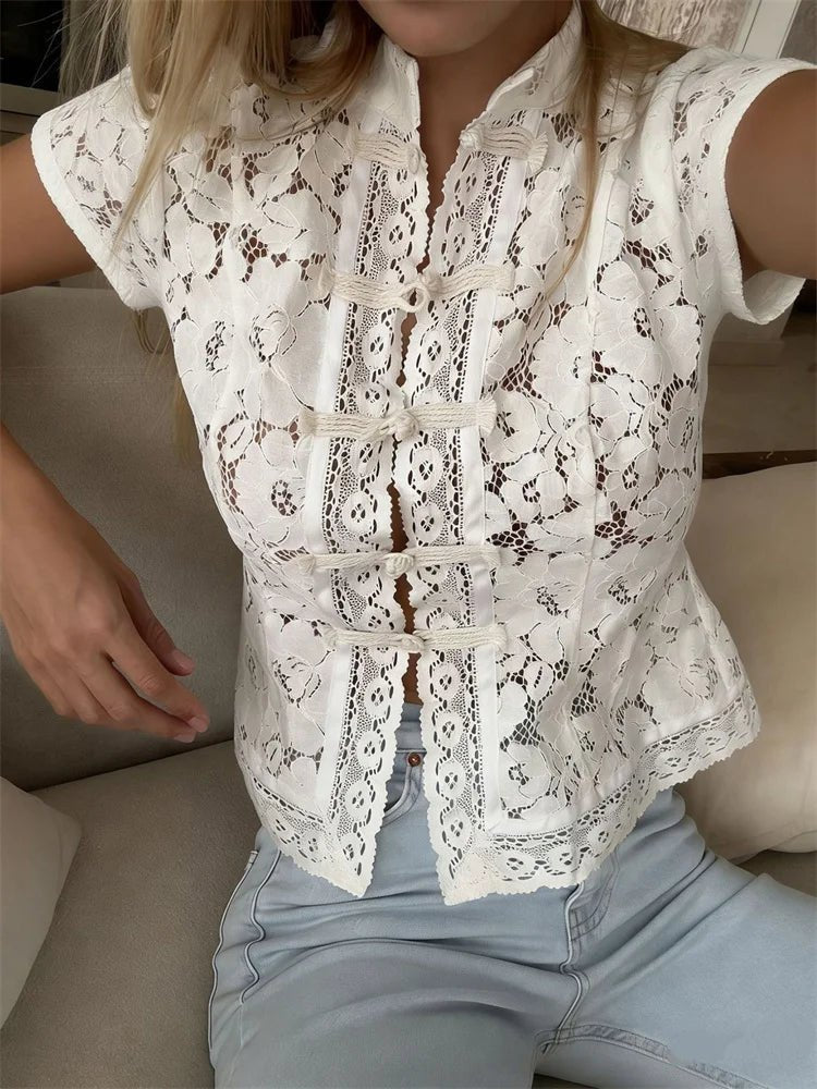 Louise | Lace Patchwork Cardigan