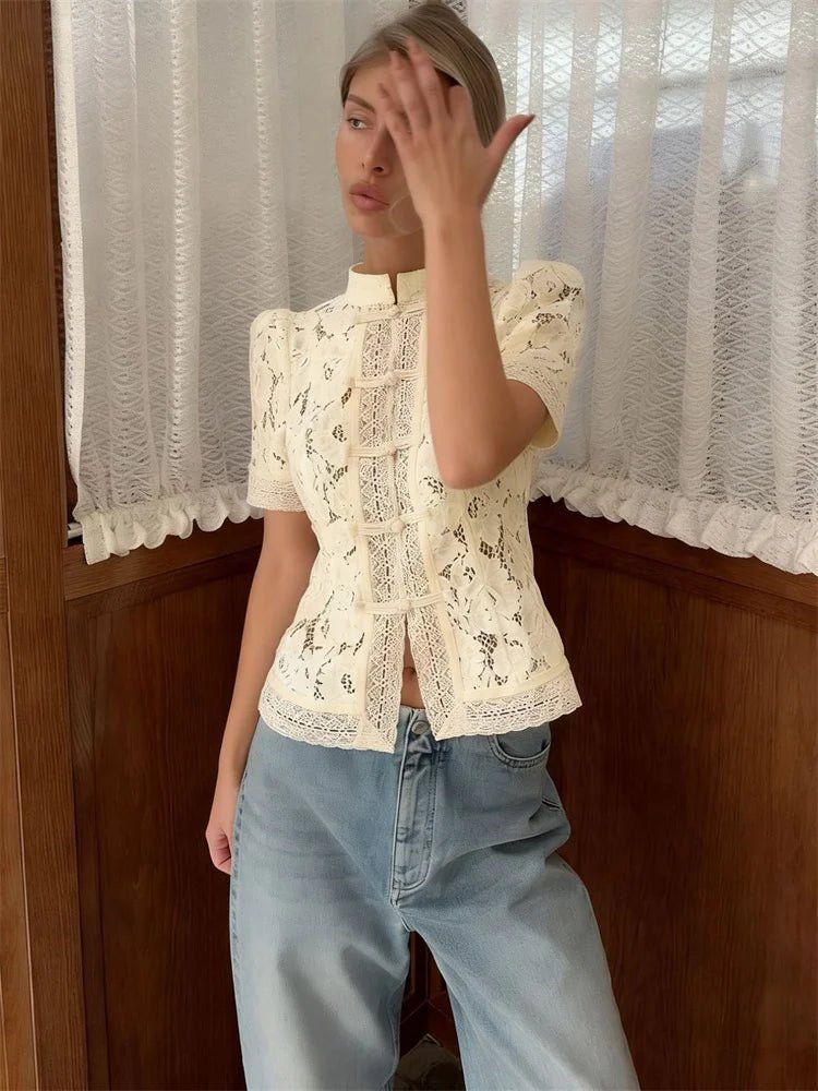 Louise | Lace Patchwork Cardigan
