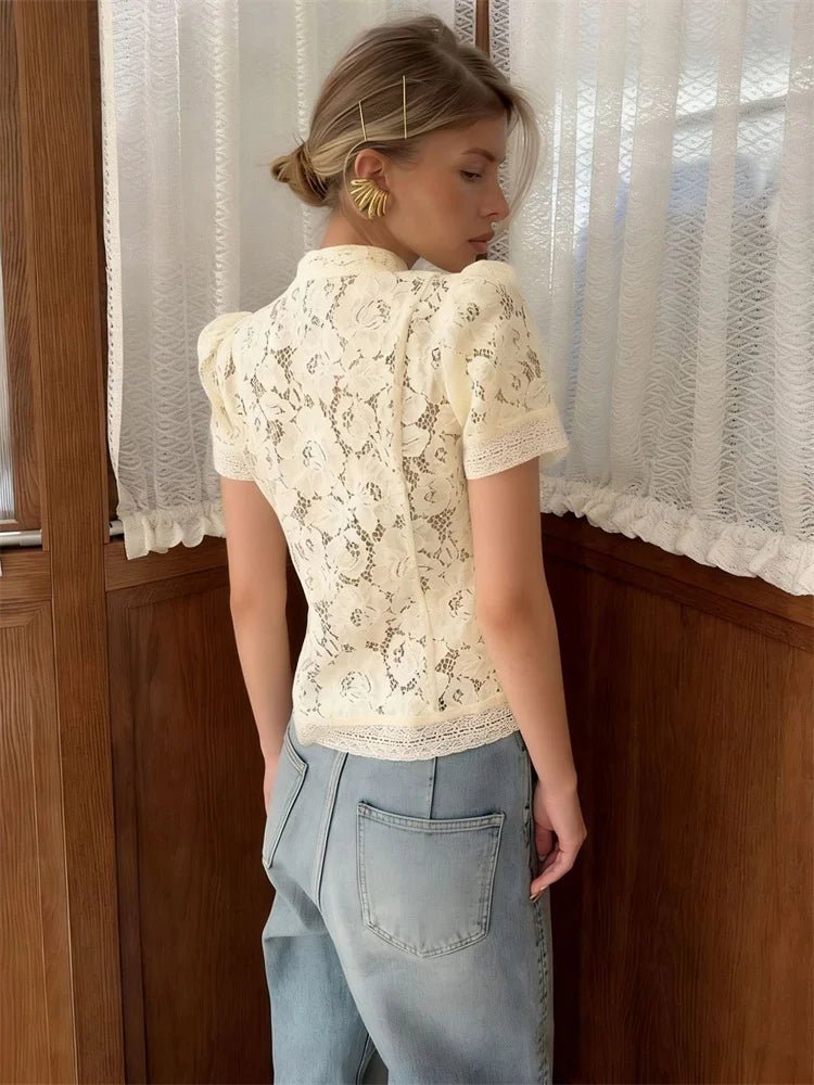 Louise | Lace Patchwork Cardigan