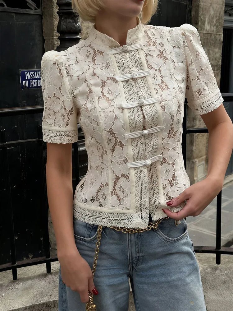 Louise | Lace Patchwork Cardigan