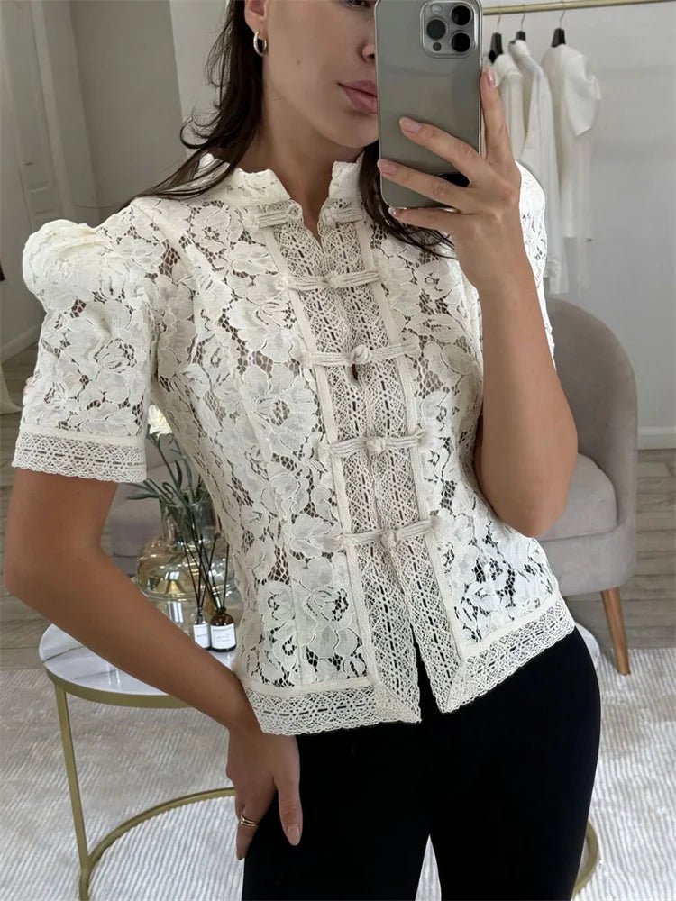 Louise | Lace Patchwork Cardigan