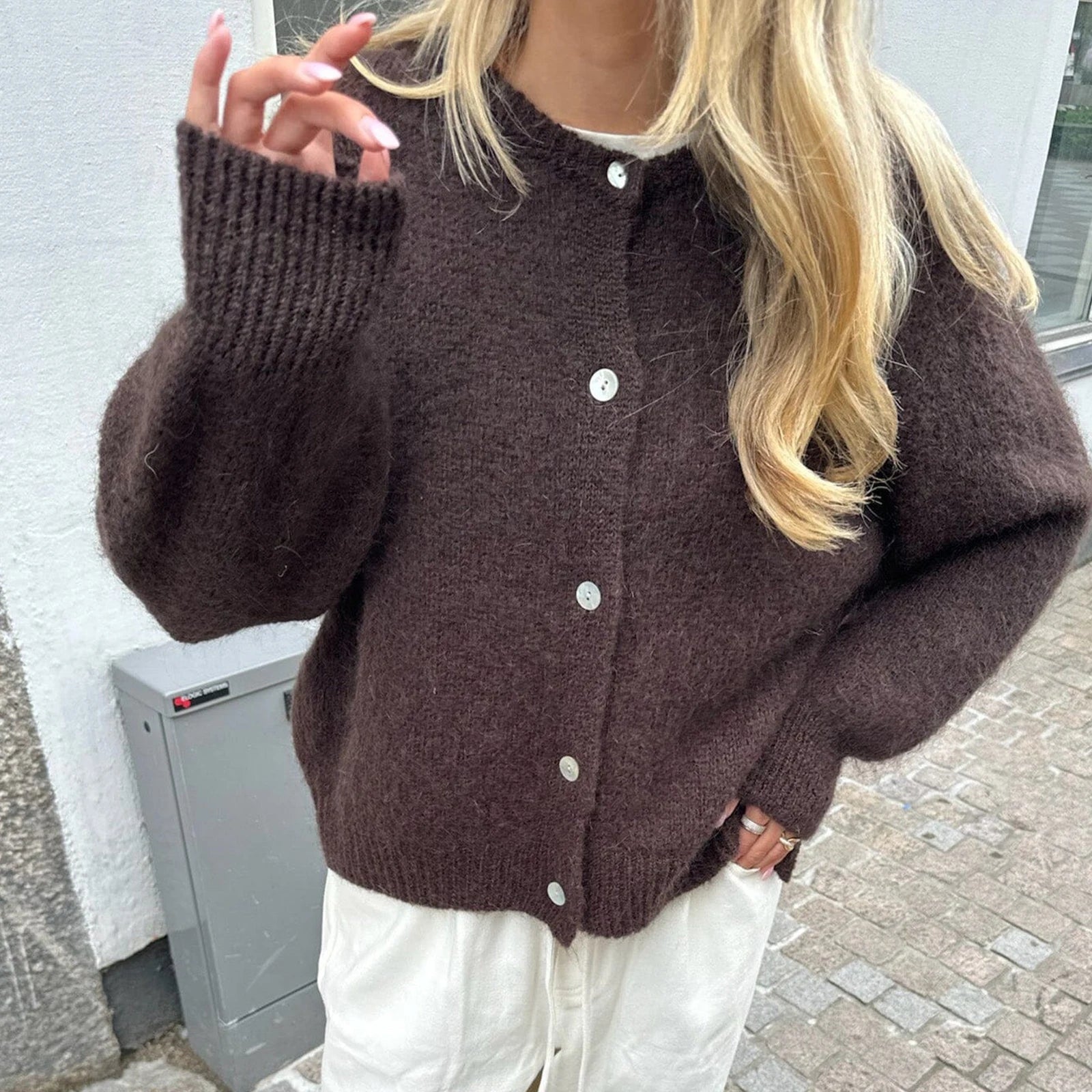 Alexa | Fuzzy Knit Cardigan