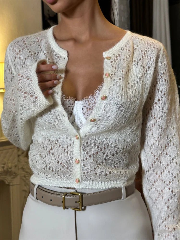 Rachel | Hollow Cropped Cardigan