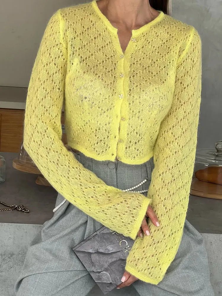 Rachel | Hollow Cropped Cardigan