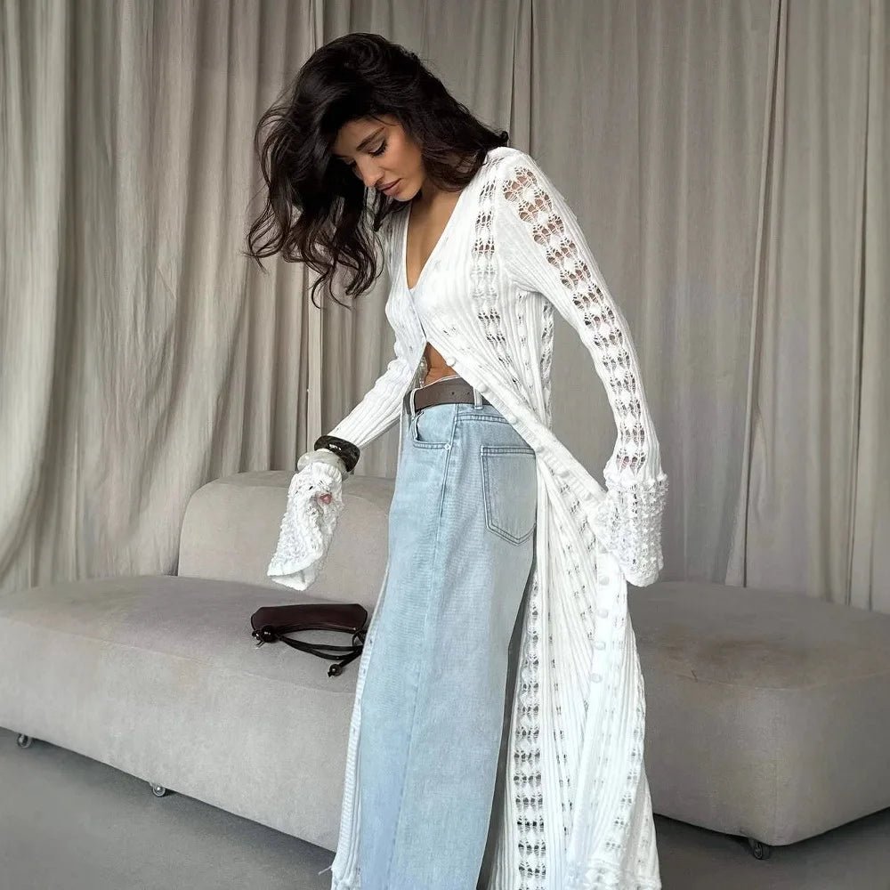 Nancy | Hollow Knitted Cardigan