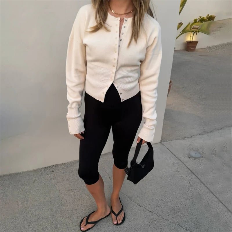 Alisha | Snap Button Knit Cardigan