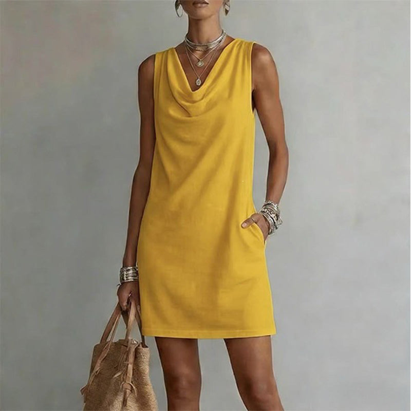 Sophia | Elegant Slim Fit Cowl Neck Dress