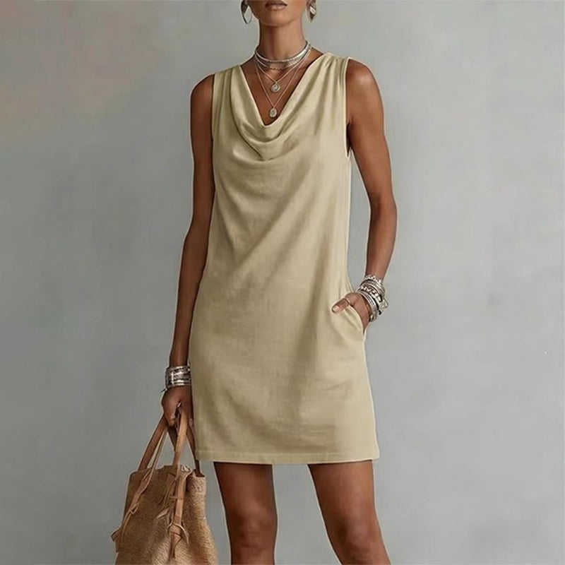 Sophia | Elegant Slim Fit Cowl Neck Dress